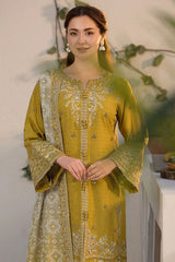 3 Piece Unstitched Embroidered Lawn Suit