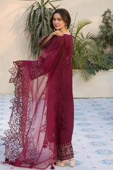 3 Piece Unstitched Embroidered Lawn Suit