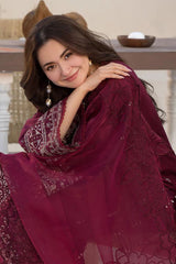 3 Piece Unstitched Embroidered Lawn Suit