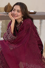 3 Piece Unstitched Embroidered Lawn Suit