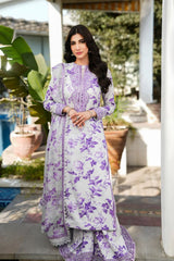 3 Piece Unstitched Embroidered Lawn Suit