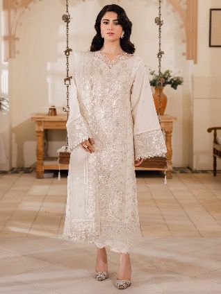 3 Piece Unstitched Embroidered Lawn Suit