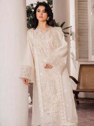 3 Piece Unstitched Embroidered Lawn Suit