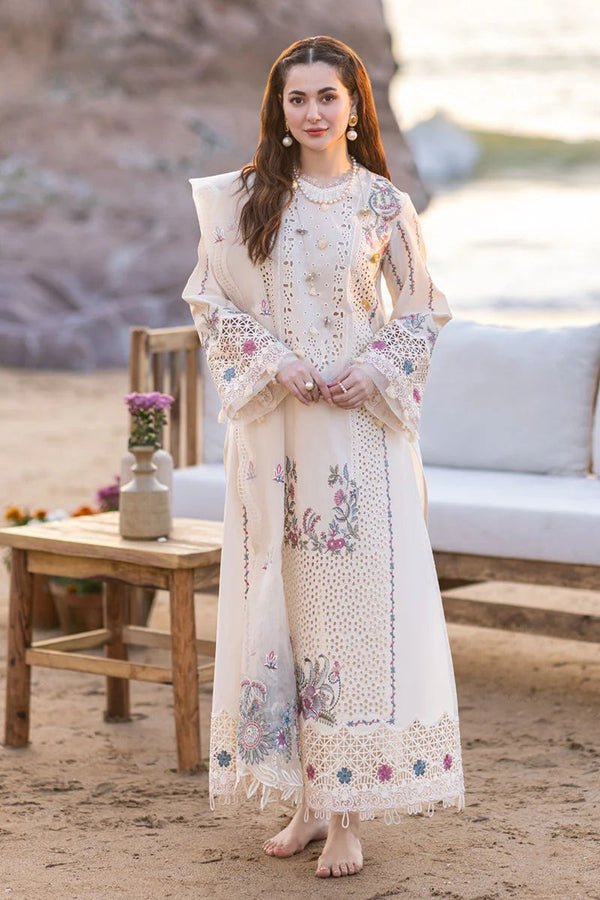 3 Piece Unstitched Embroidered Lawn Suit