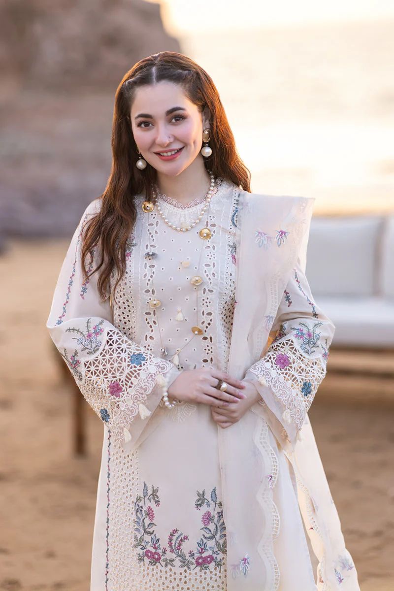 3 Piece Unstitched Embroidered Lawn Suit