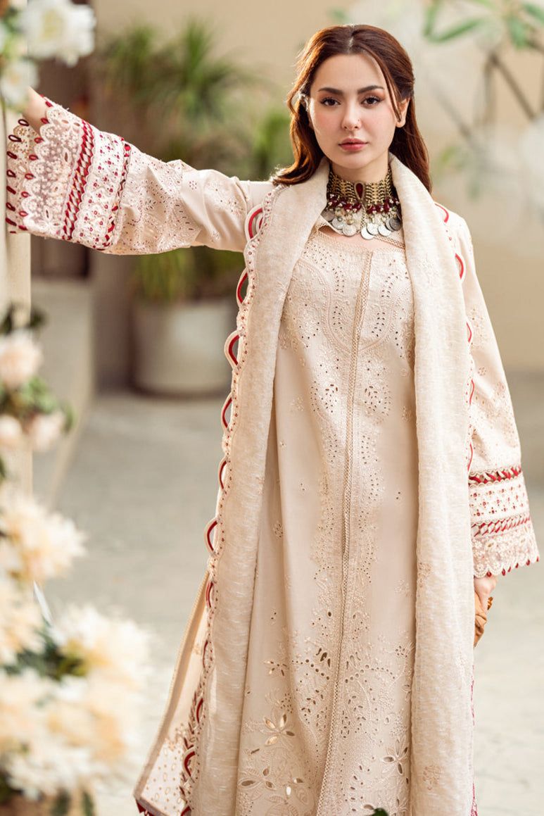 Hania Amir 3 Piece Unstitched Embroidered Lawn Suit