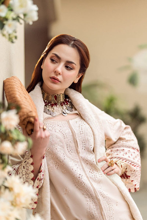 Hania Amir 3 Piece Unstitched Embroidered Lawn Suit