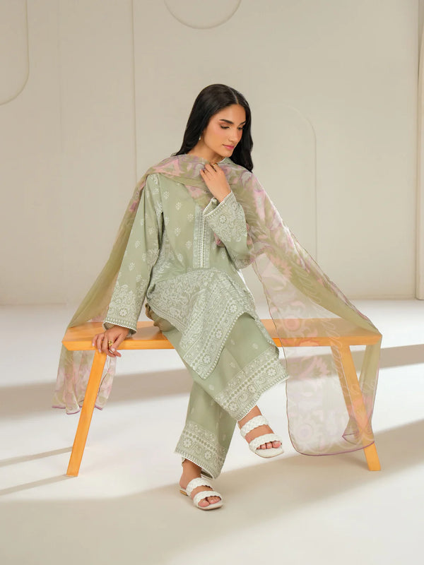 3 Piece Lawn Suit-Printed (Unstitched)